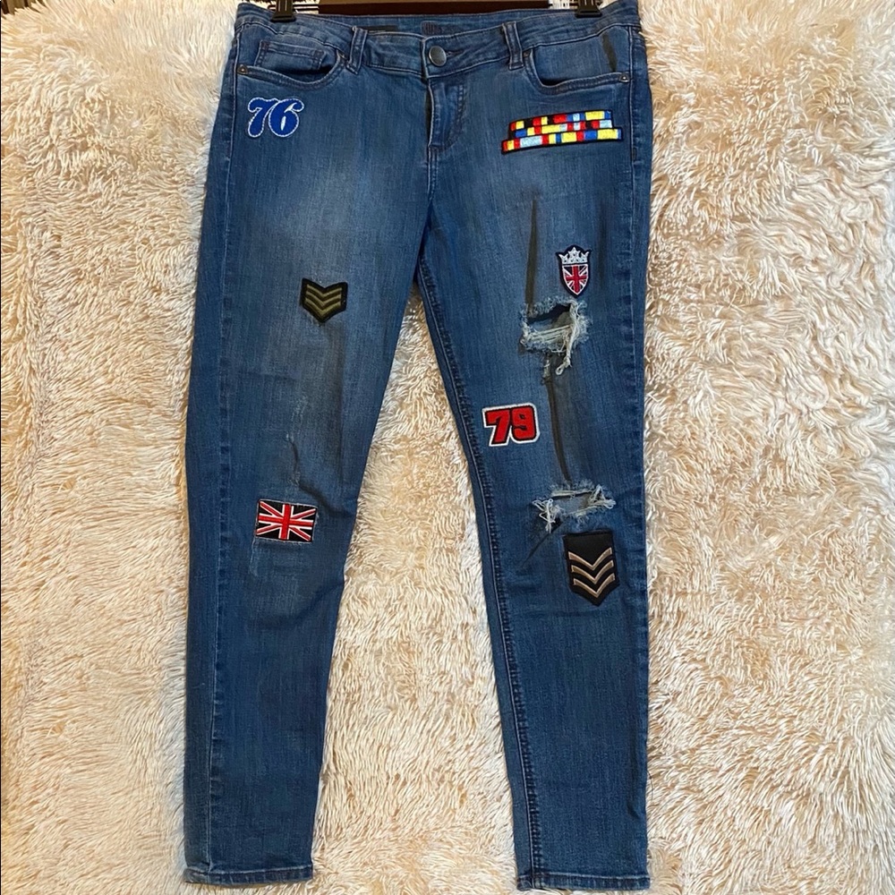 Kut From The Kloth Patch Skinny Jeans